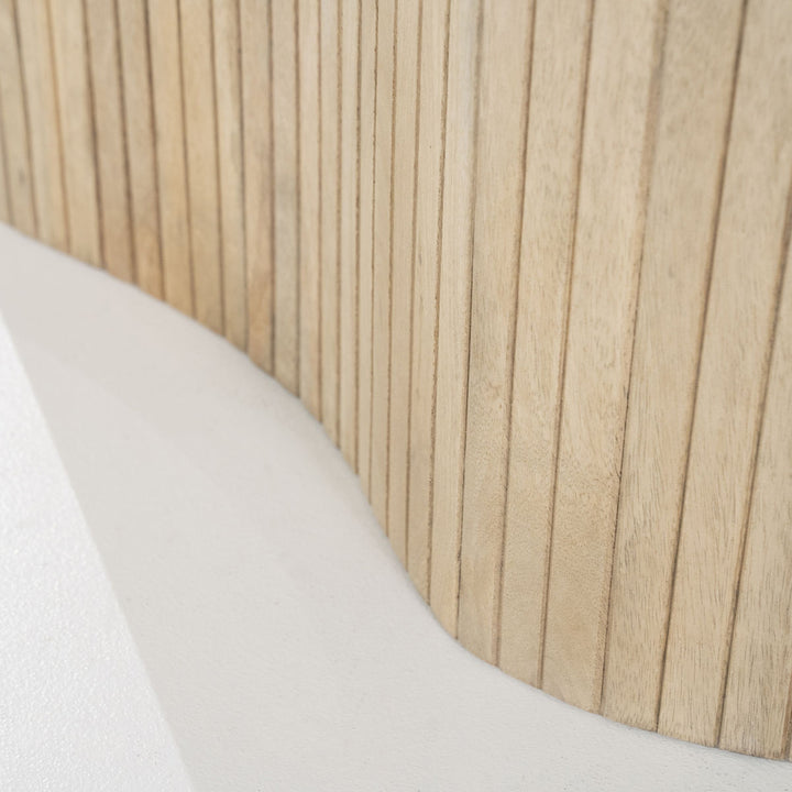 Salontafel Kira – mangohout & marmer wit small