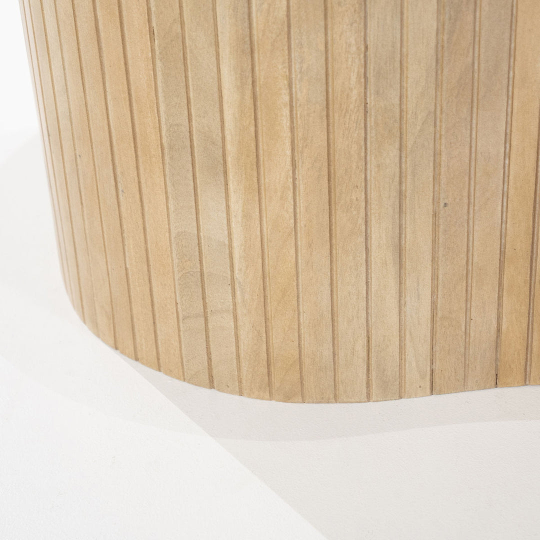 Salontafel Kira – mangohout & marmer wit large