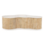 Salontafel Kira – mangohout & marmer wit large