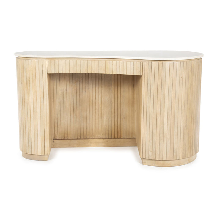 Bureau Kira – mangohout & marmer wit