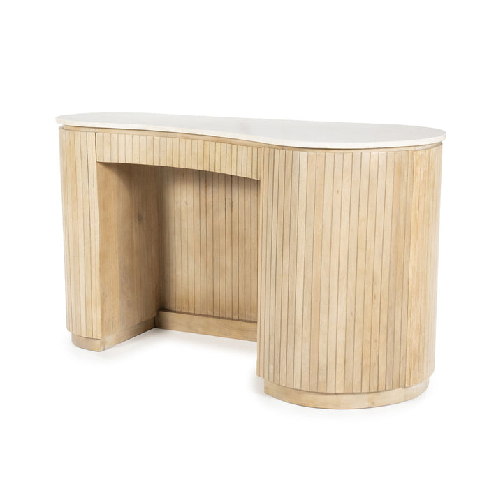 Bureau Kira – mangohout & marmer wit