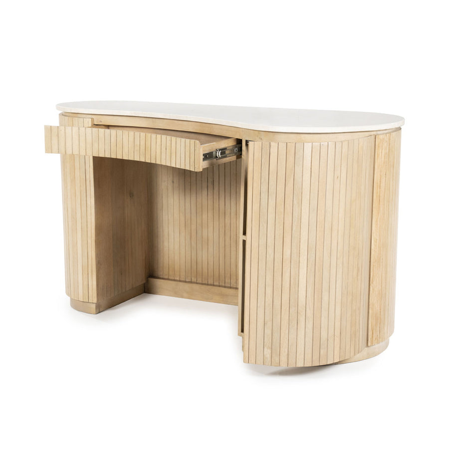 Bureau Kira – mangohout & marmer wit