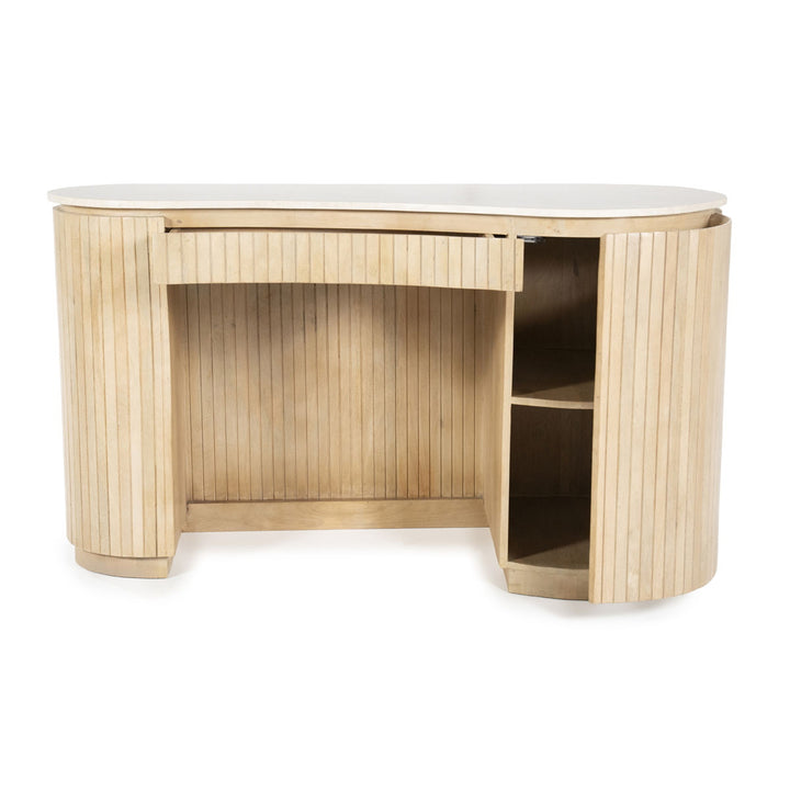 Bureau Kira – mangohout & marmer wit