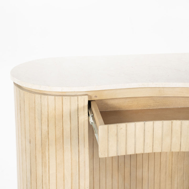 Bureau Kira – mangohout & marmer wit