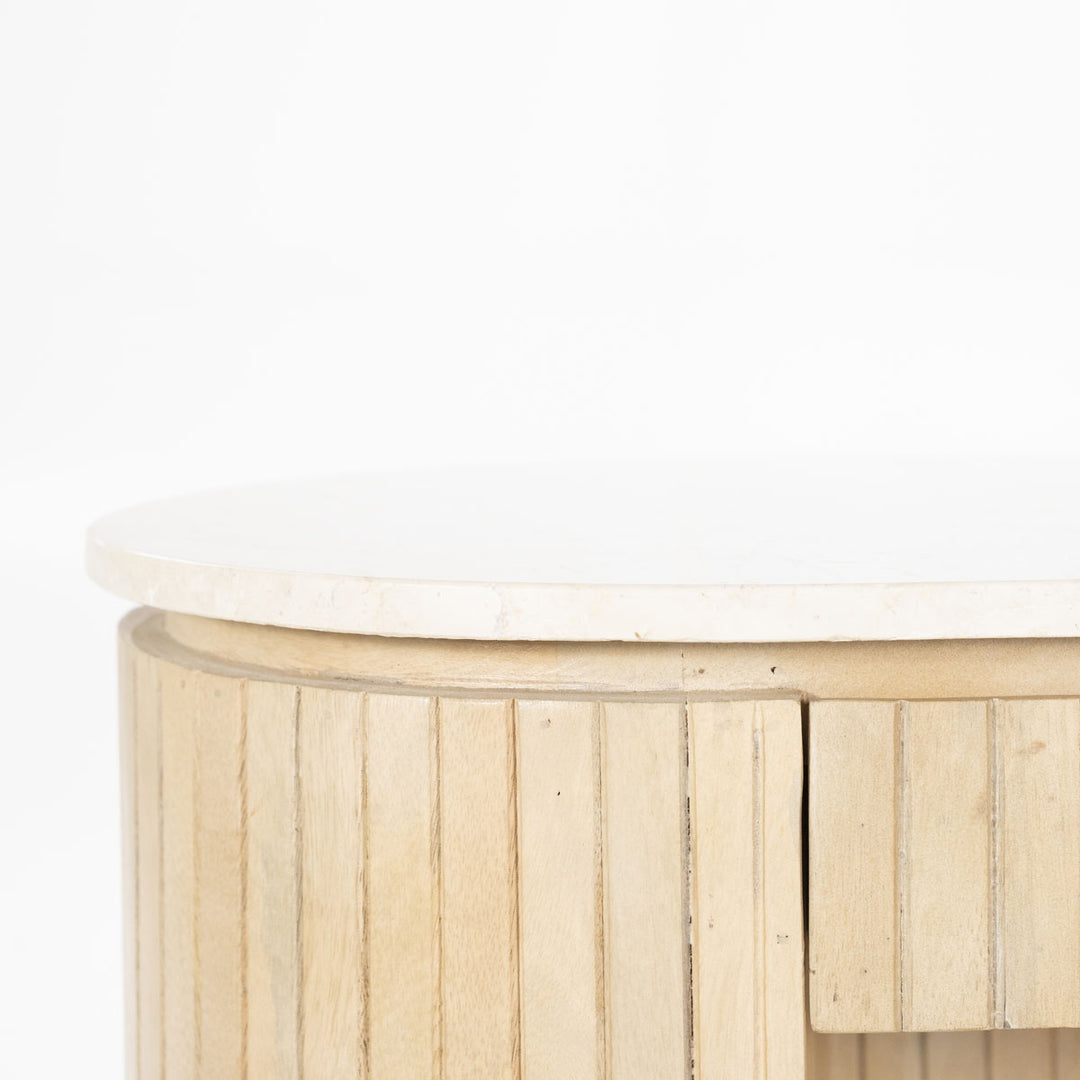 Bureau Kira – mangohout & marmer wit