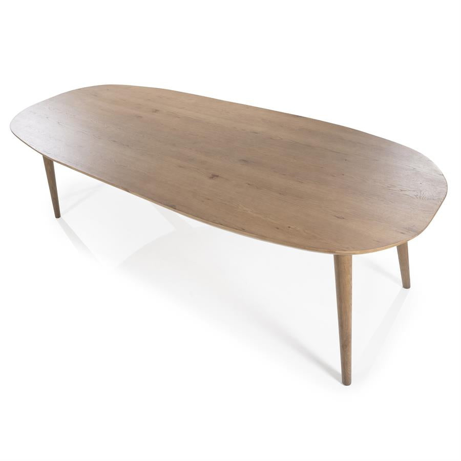 Eettafel Elijah – eikenhout & eikenfineer bruin 260x100cm