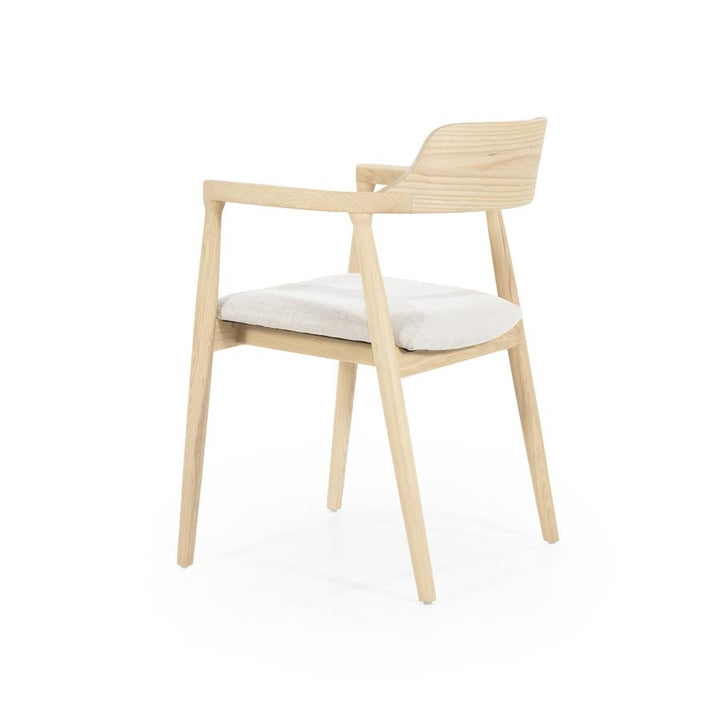 Stoel Yorick – essenhout & stof naturel