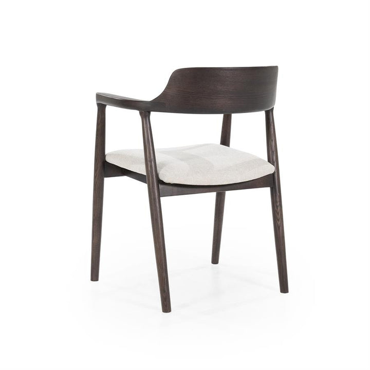 Stoel Yorick – essenhout & stof bruin