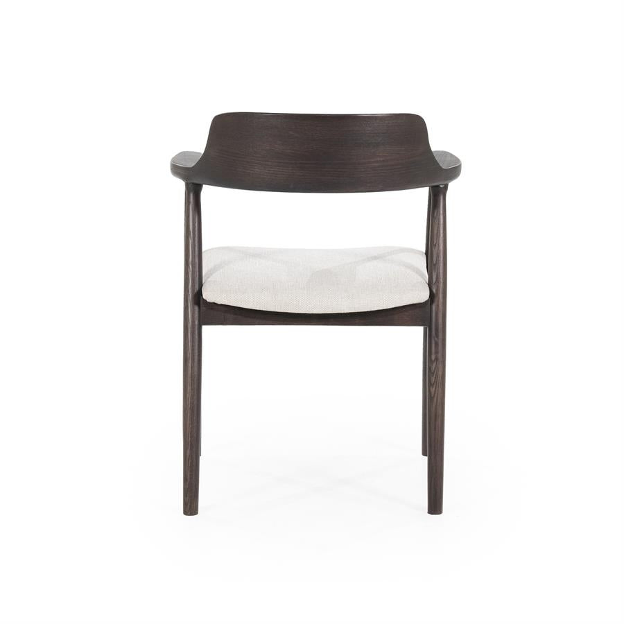 Stoel Yorick – essenhout & stof bruin
