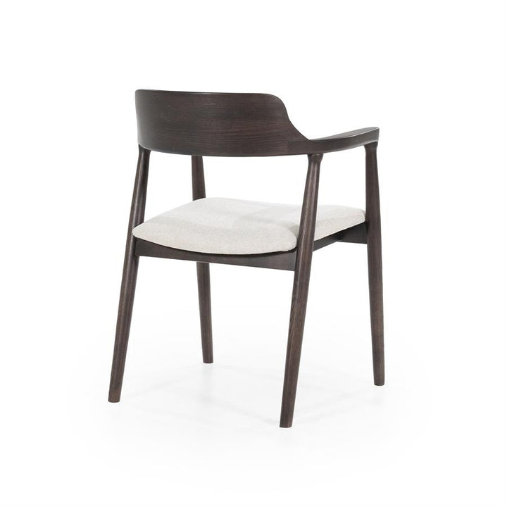 Stoel Yorick – essenhout & stof bruin