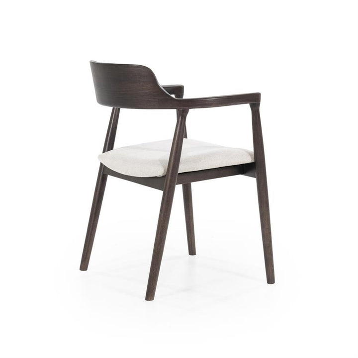 Stoel Yorick – essenhout & stof bruin