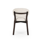 Stoel Mikky – stof & eikenhout bruin beige moon