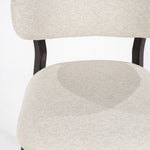 Stoel Mikky – stof & eikenhout bruin beige moon