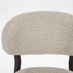 Stoel Mikky – stof & eikenhout bruin taupe moon