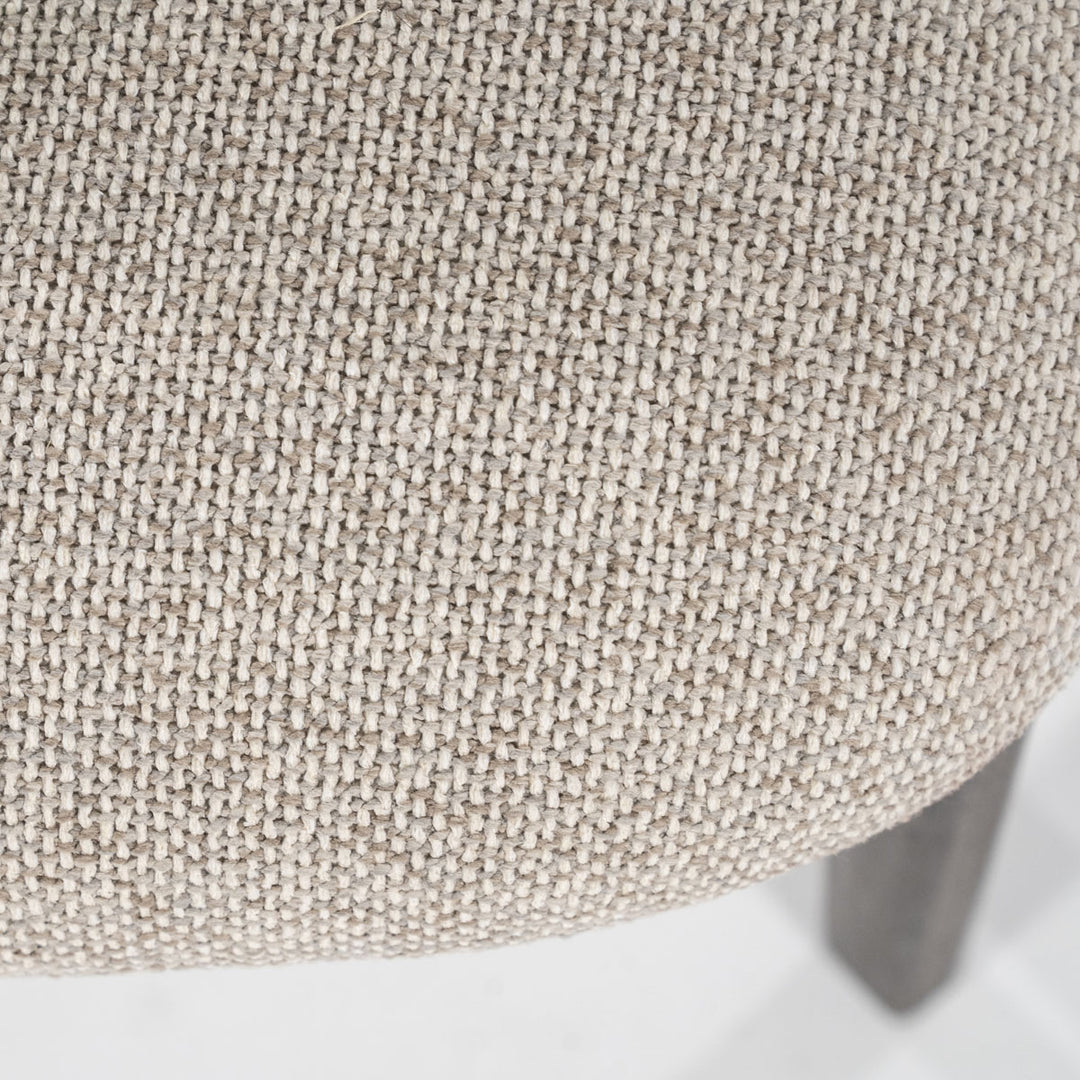 Stoel Mikky – stof & eikenhout bruin taupe moon