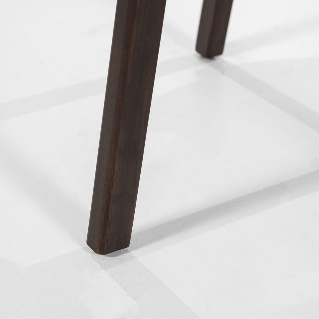 Stoel Mikky – stof & eikenhout bruin taupe moon