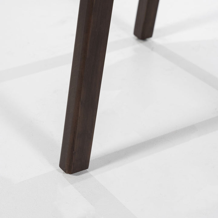 Stoel Mikky – stof & eikenhout bruin taupe moon