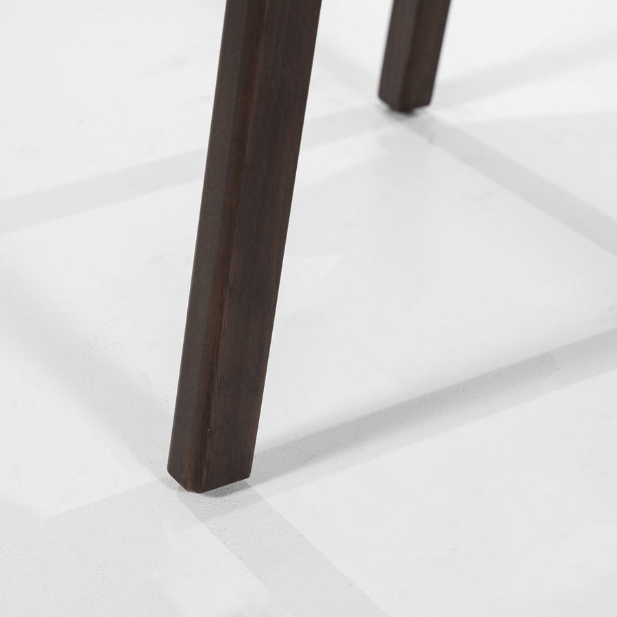 Stoel Mikky – stof & eikenhout bruin taupe moon