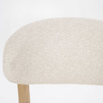 Barstoel Mikky – stof & eikenhout naturel beige moon