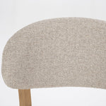 Barstoel Mikky – stof & eikenhout naturel taupe moon