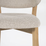 Barstoel Mikky – stof & eikenhout naturel taupe moon