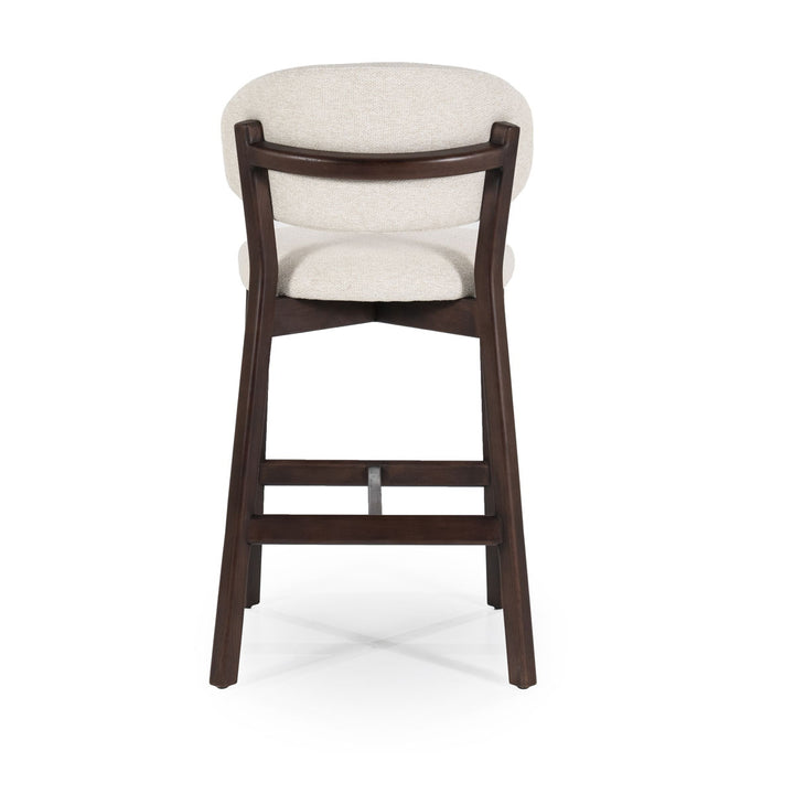 Barstoel Mikky – stof & eikenhout bruin beige moon