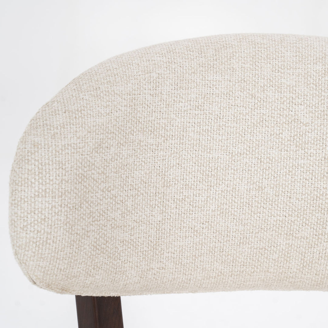 Barstoel Mikky – stof & eikenhout bruin beige moon