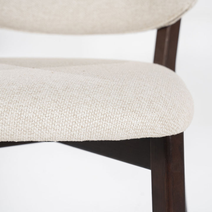 Barstoel Mikky – stof & eikenhout bruin beige moon