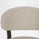 Barstoel Mikky – stof & eikenhout bruin taupe moon