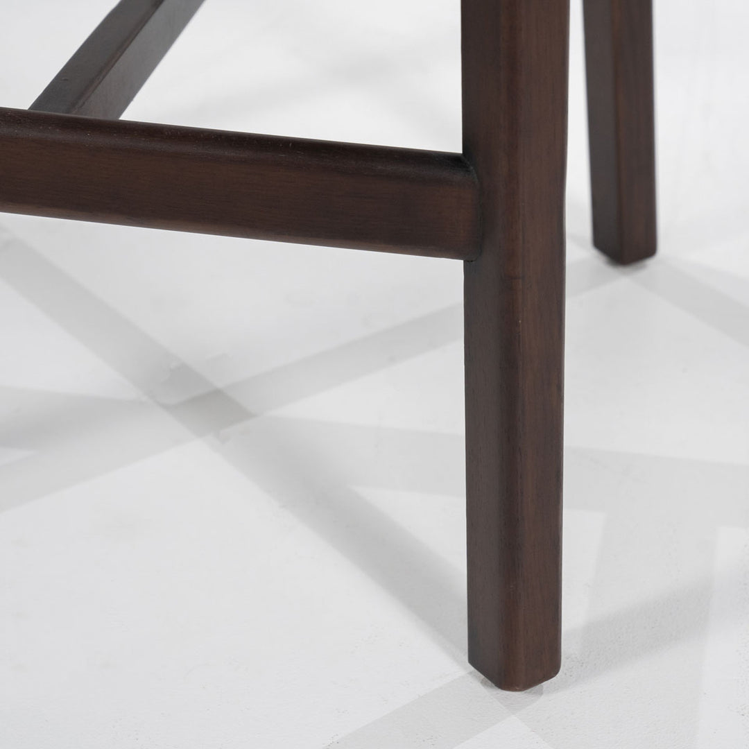 Barstoel Mikky – stof & eikenhout bruin taupe moon