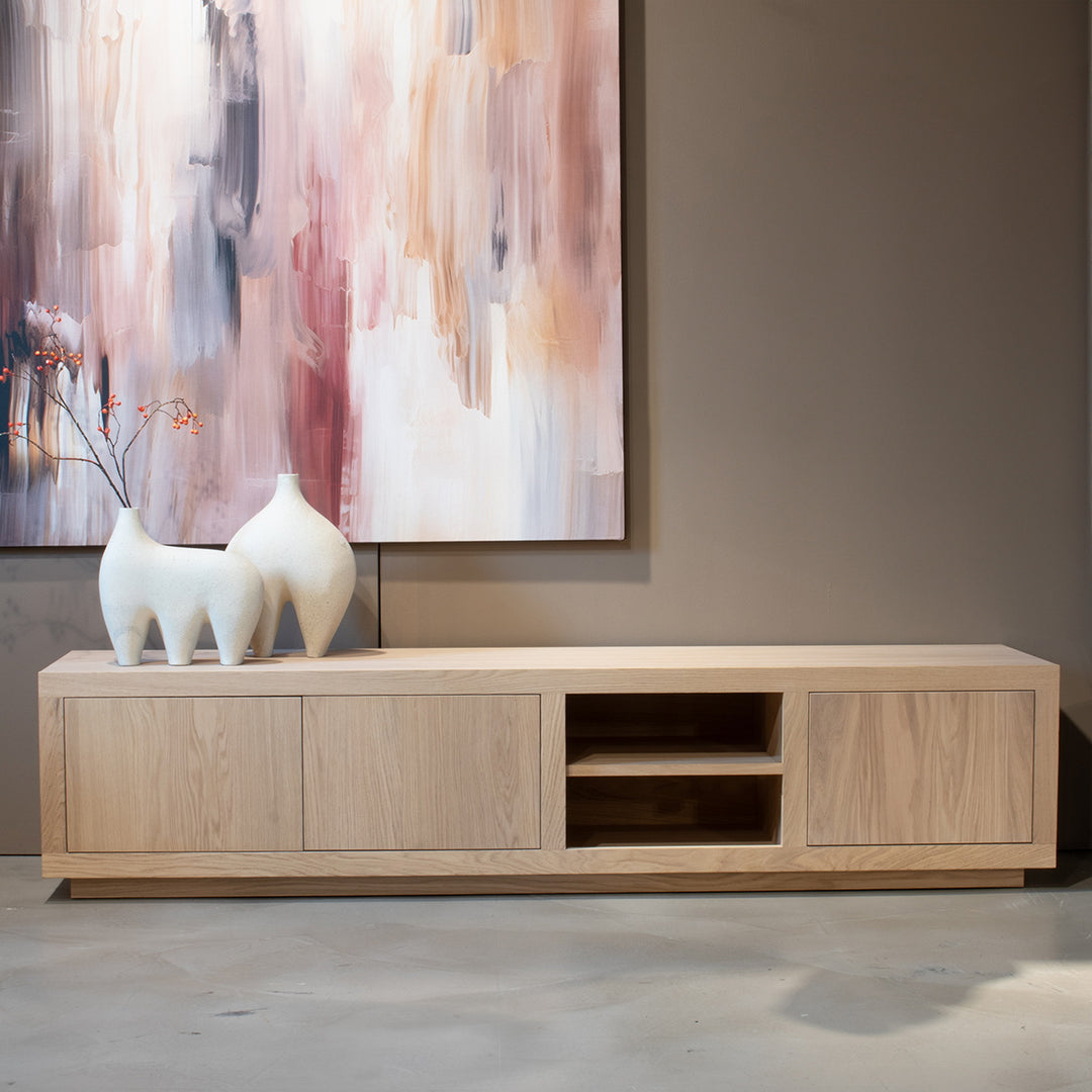 TV meubel Helsinki – eiken & eikenfineer naturel 200cm