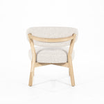Fauteuil Mikky – stof & eikenhout naturel beige moon