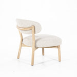 Fauteuil Mikky – stof & eikenhout naturel beige moon