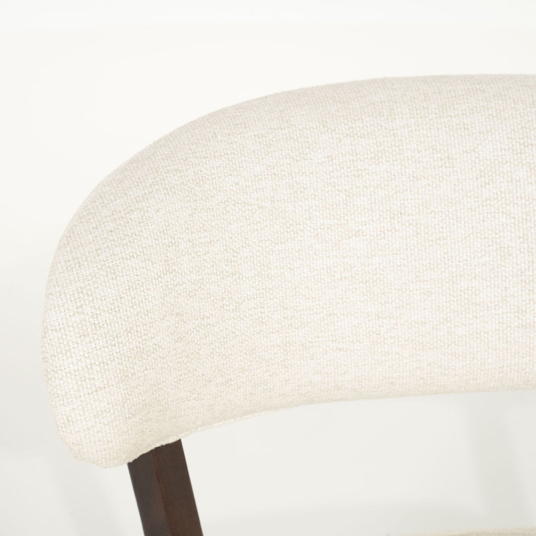 Fauteuil Mikky – stof & eikenhout bruin beige moon