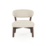 Fauteuil Mikky – stof & eikenhout bruin taupe moon
