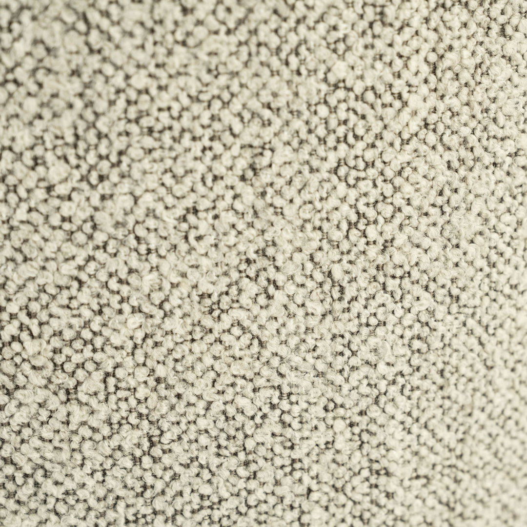 Poef Avah – stof & dennenhout fineer taupe mantz small