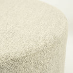 Poef Avah – stof & dennenhout fineer taupe mantz large