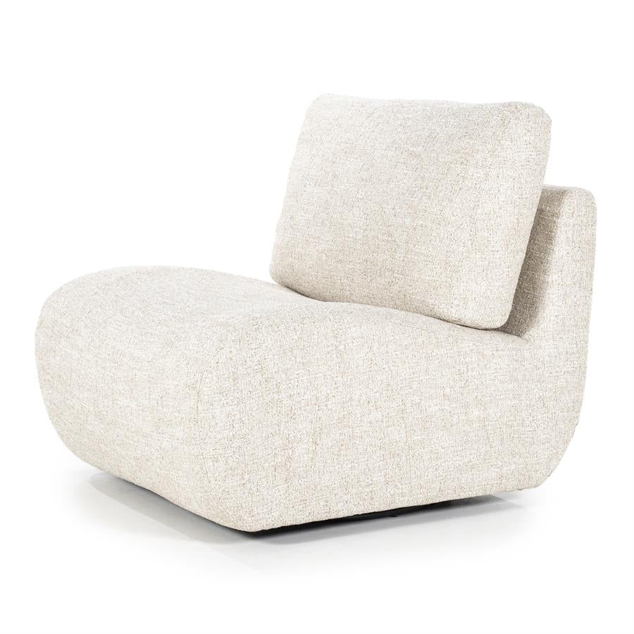Fauteuil Lucia – stof & hout beige donna