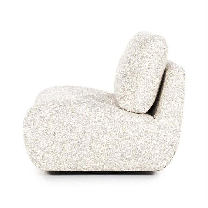 Fauteuil Lucia – stof & hout beige donna