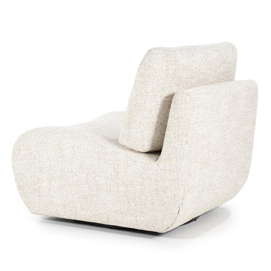 Fauteuil Lucia – stof & hout beige donna