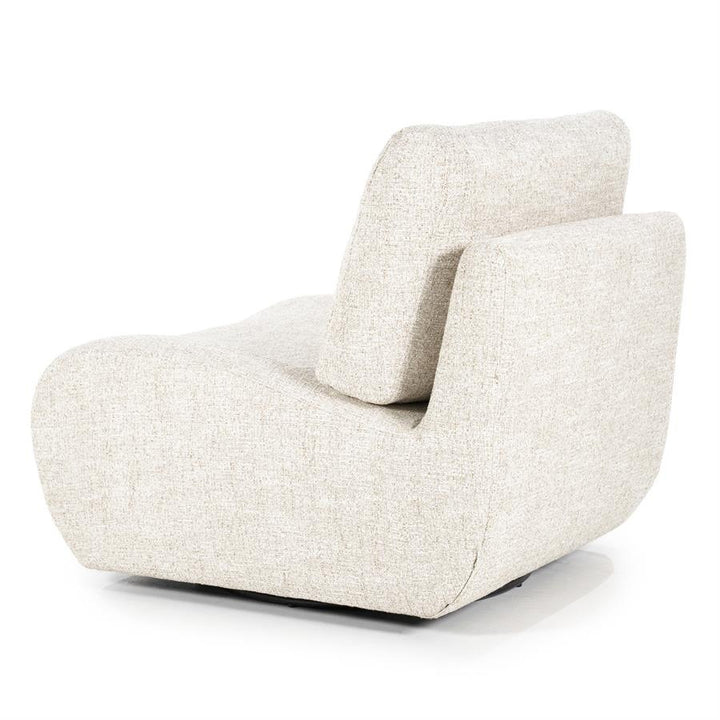 Fauteuil Lucia – stof & hout beige donna