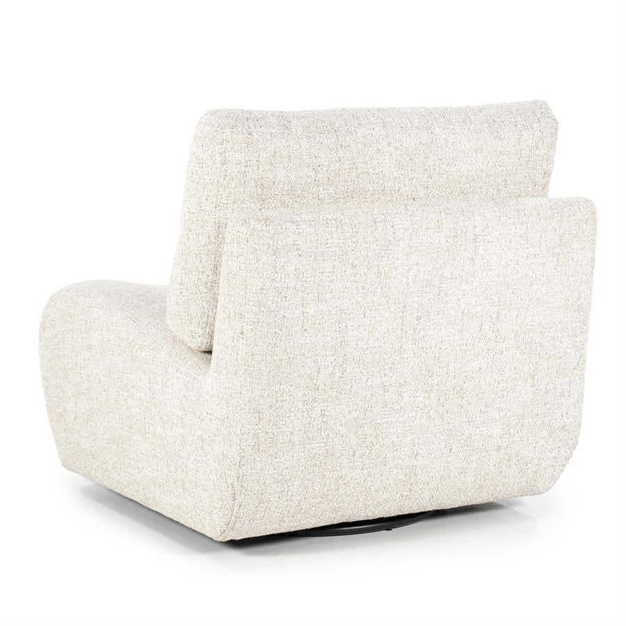Fauteuil Lucia – stof & hout beige donna