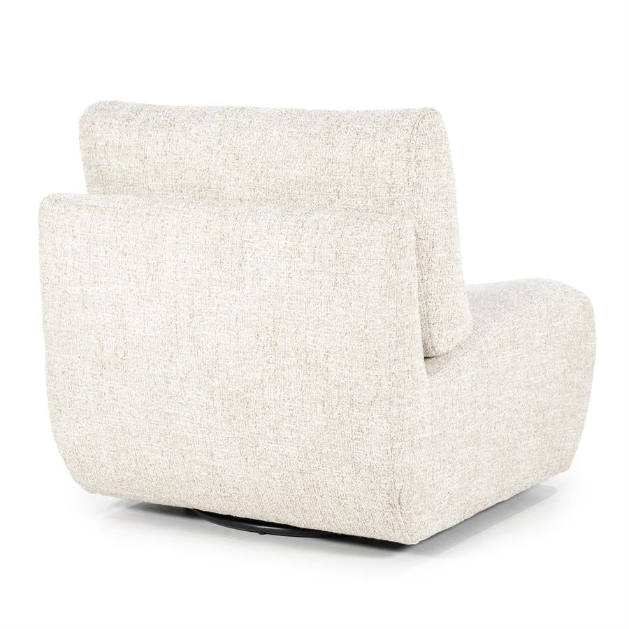 Fauteuil Lucia – stof & hout beige donna