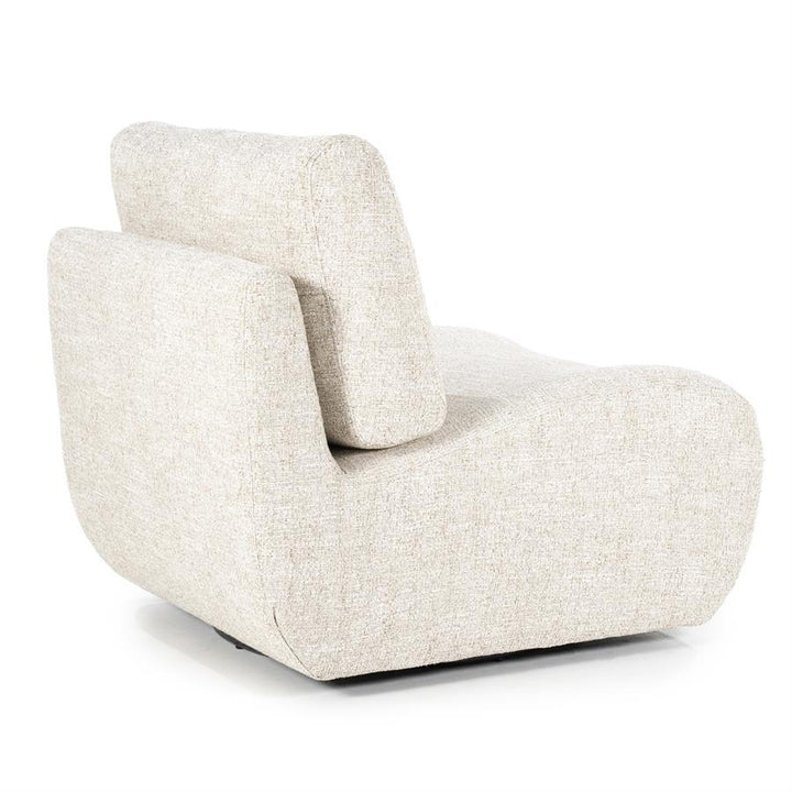 Fauteuil Lucia – stof & hout beige donna