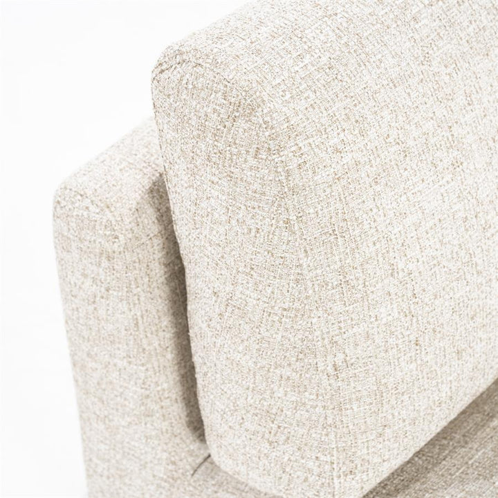 Fauteuil Lucia – stof & hout beige donna