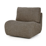 Fauteuil Lucia – stof & hout bruin donna