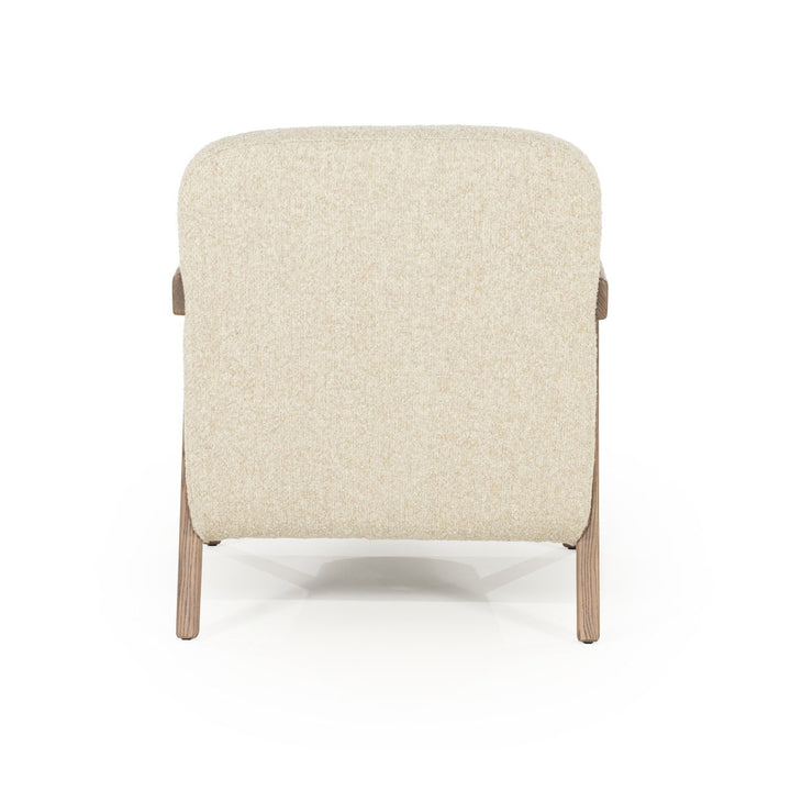 Fauteuil Francis – stof & essenhout beige flou