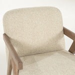Fauteuil Francis – stof & essenhout beige flou