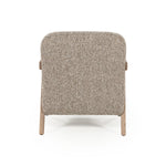 Fauteuil Francis – stof & essenhout taupe flou