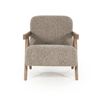 Fauteuil Francis – stof & essenhout taupe flou